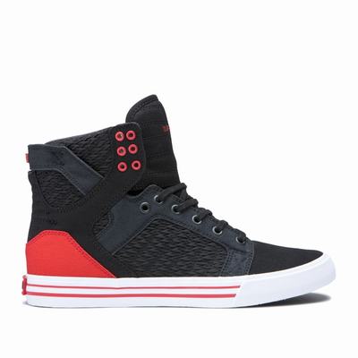 Férfi Supra SKYTOP Magasszárú Cipő HU857014 Fekete/Piros